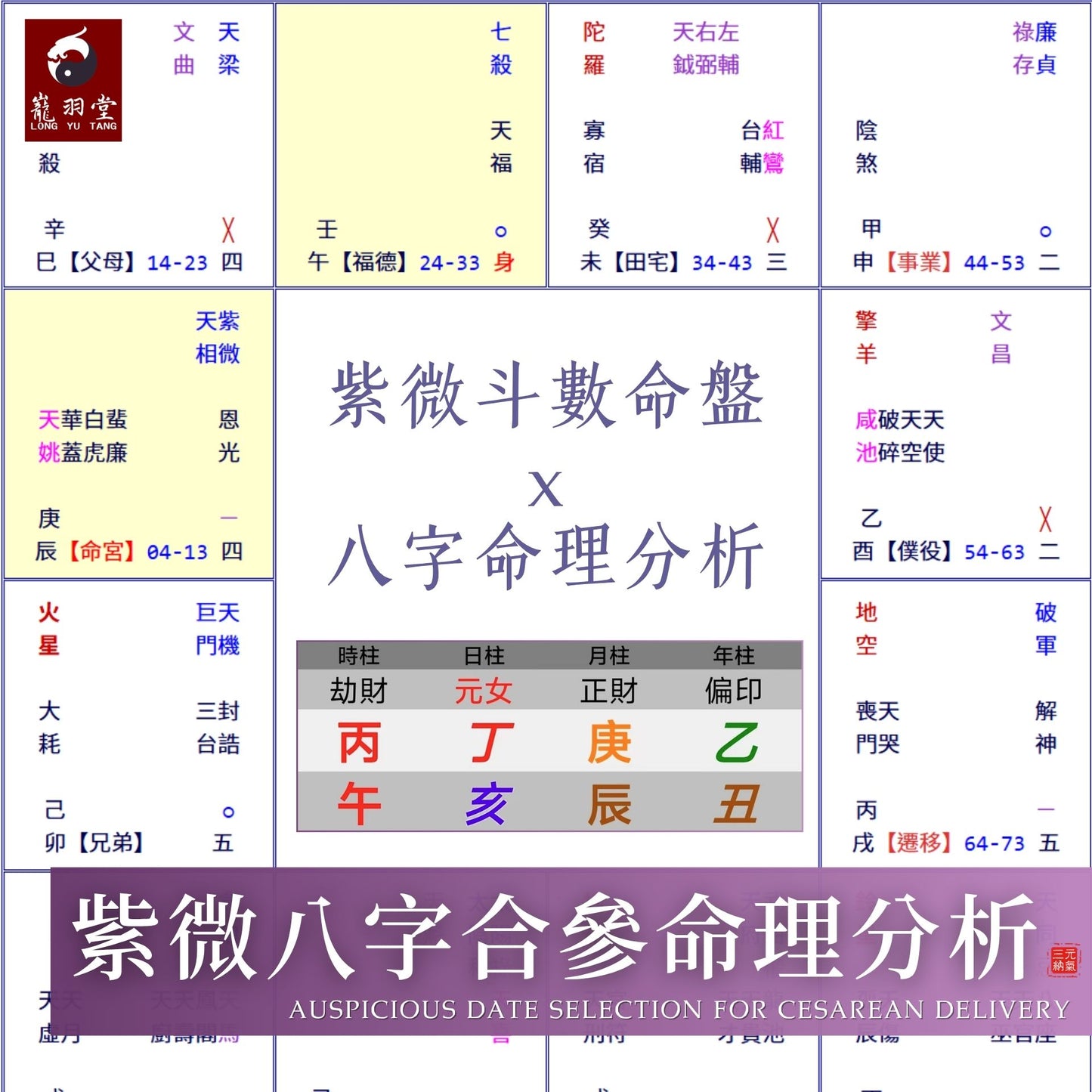 紫微八字合參 | 紫微斗數命盤 | 八字命理分析 | 算命