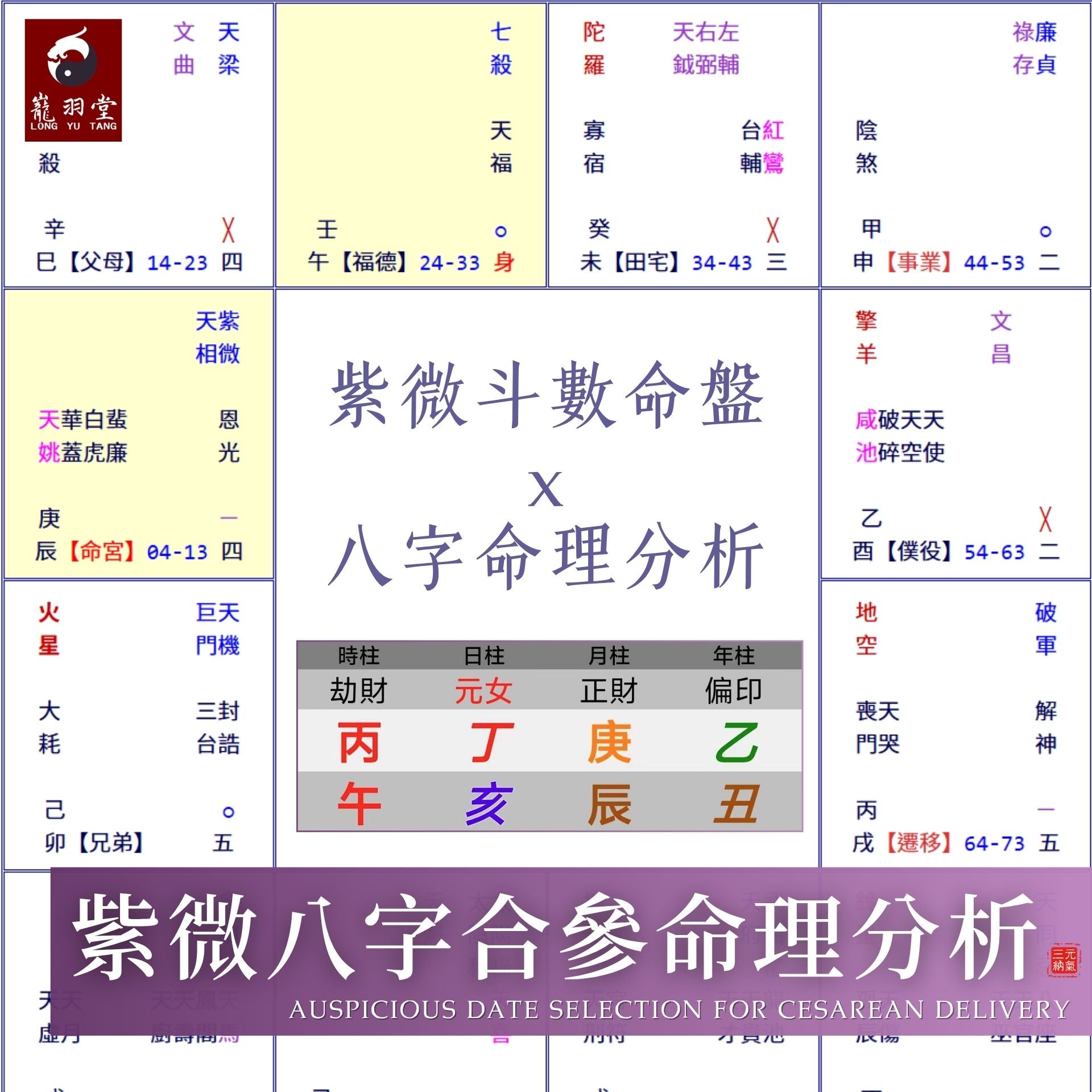 紫微八字合參 | 紫微斗數命盤 | 八字命理分析 | 算命 – 巃羽堂