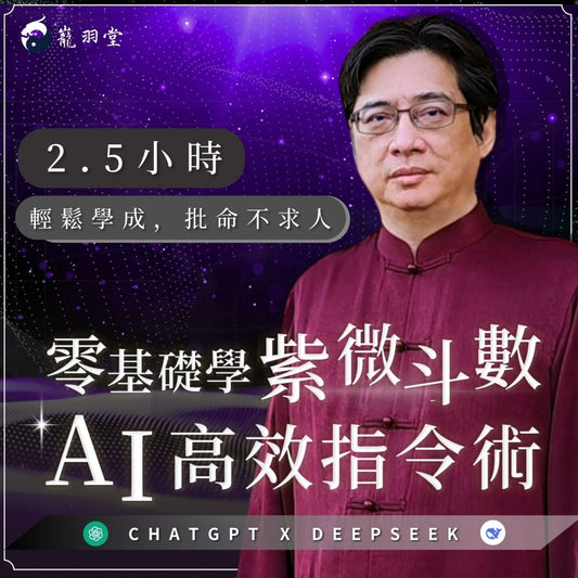 紫微斗數AI高效指令術：2.5小時輕鬆學成，批命不求人